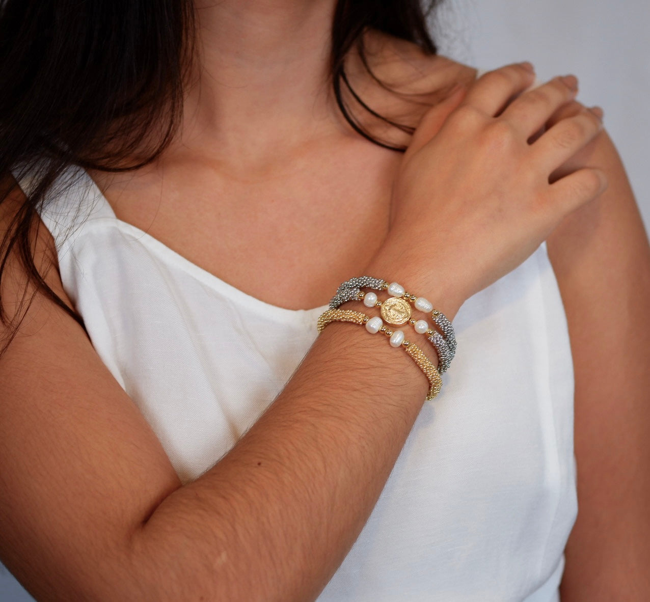 Set Triple Pulseras De San Benito