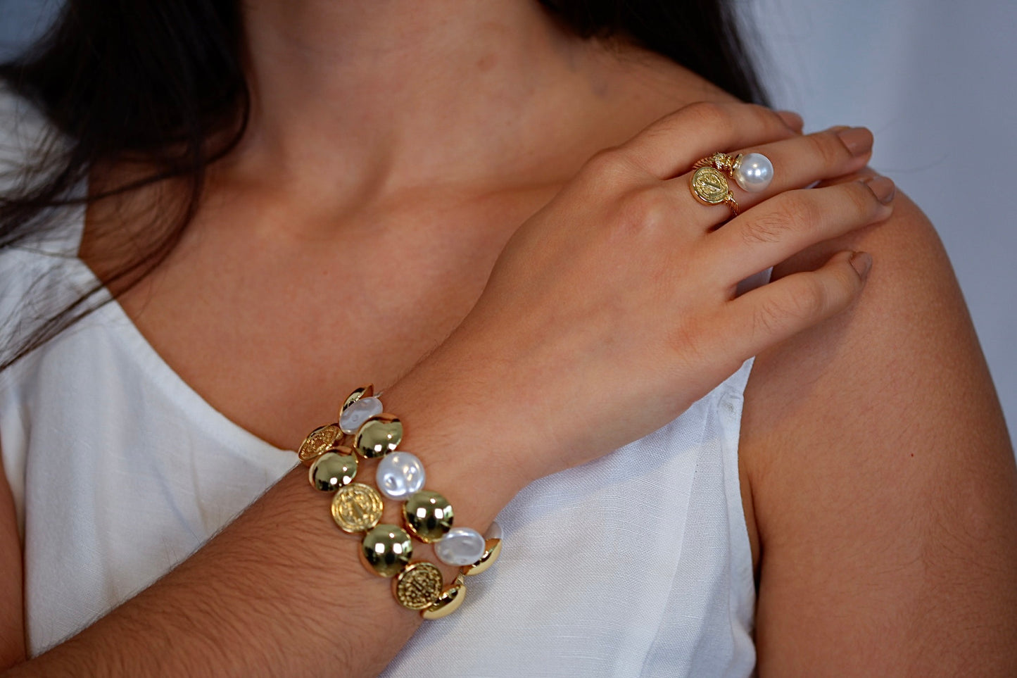 Set Triple anillo y pulseras de San Benito