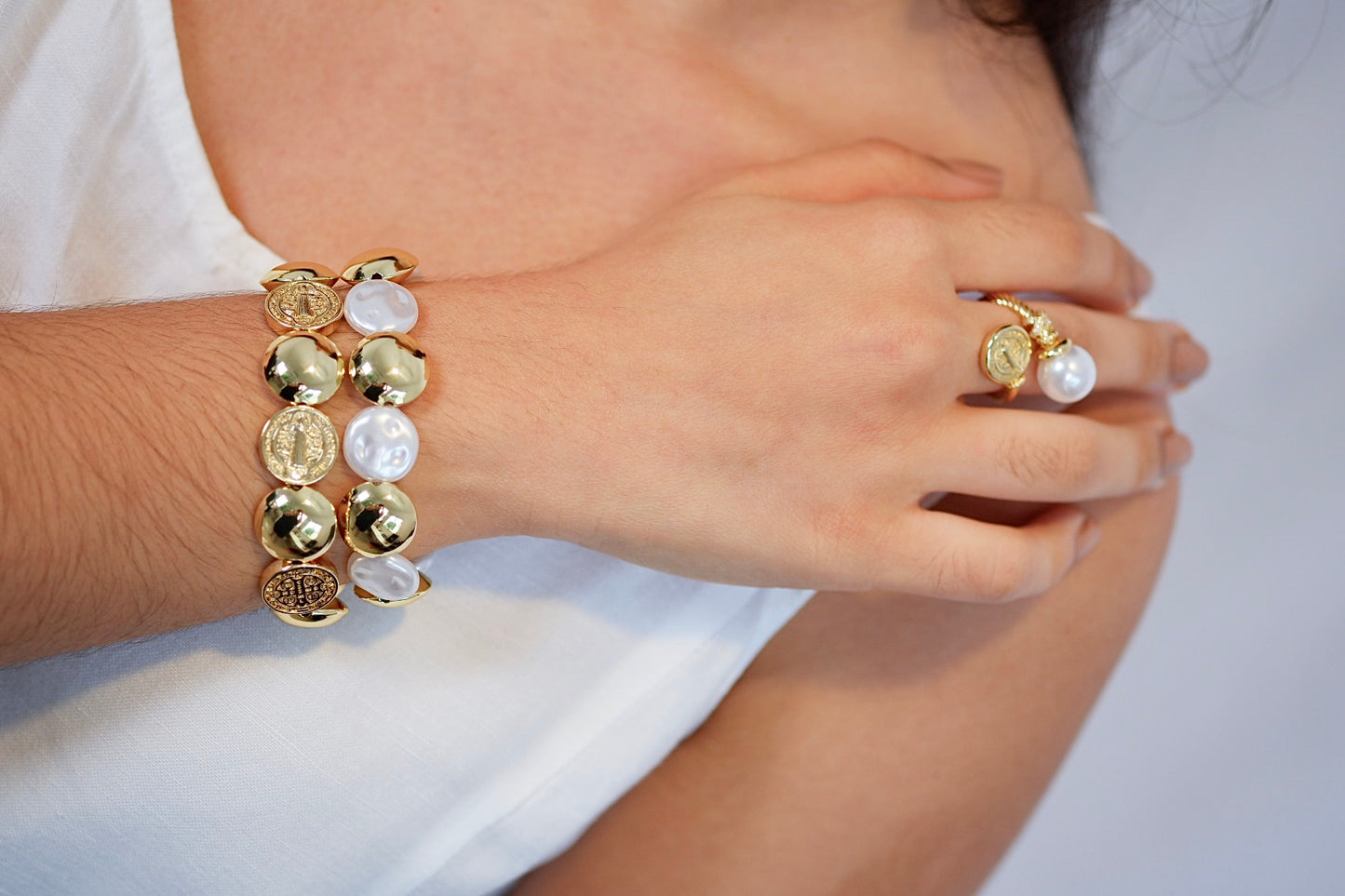 Set Triple anillo y pulseras de San Benito