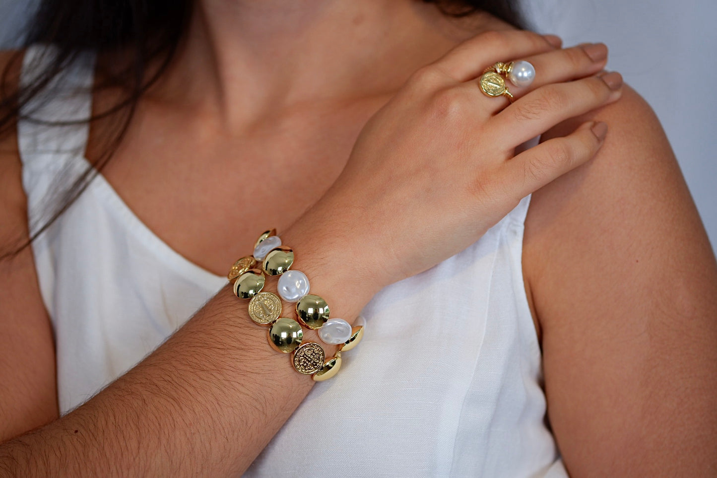 Set Triple anillo y pulseras de San Benito