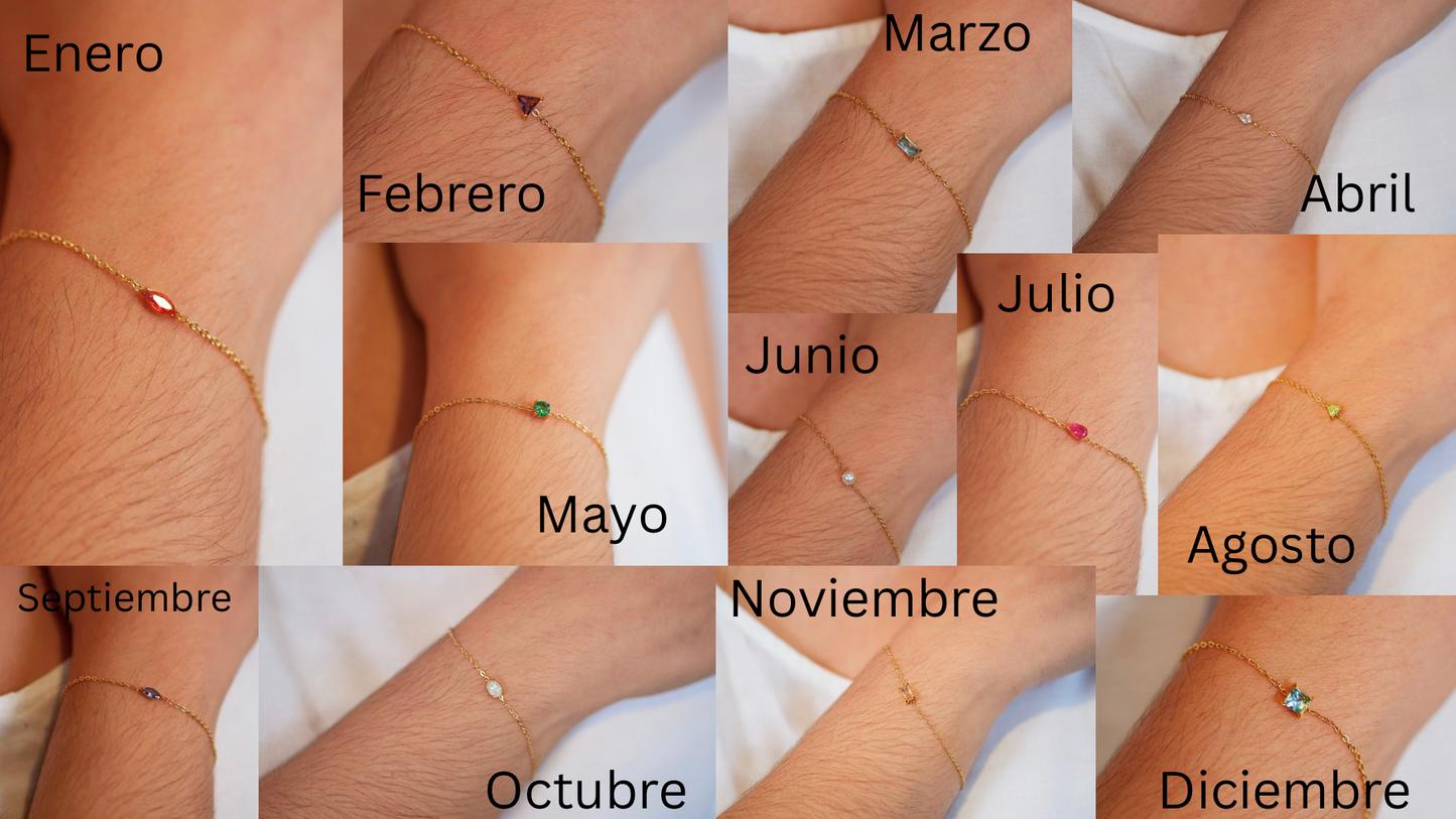 Pulsera Con Piedras De Nacimiento