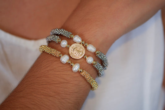 Set Triple Pulseras De San Benito
