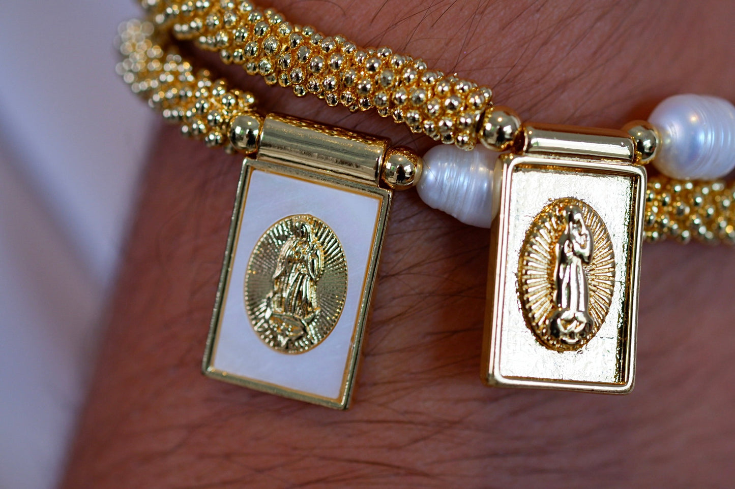 Set Doble Pulseras Virgen de Guadalupe