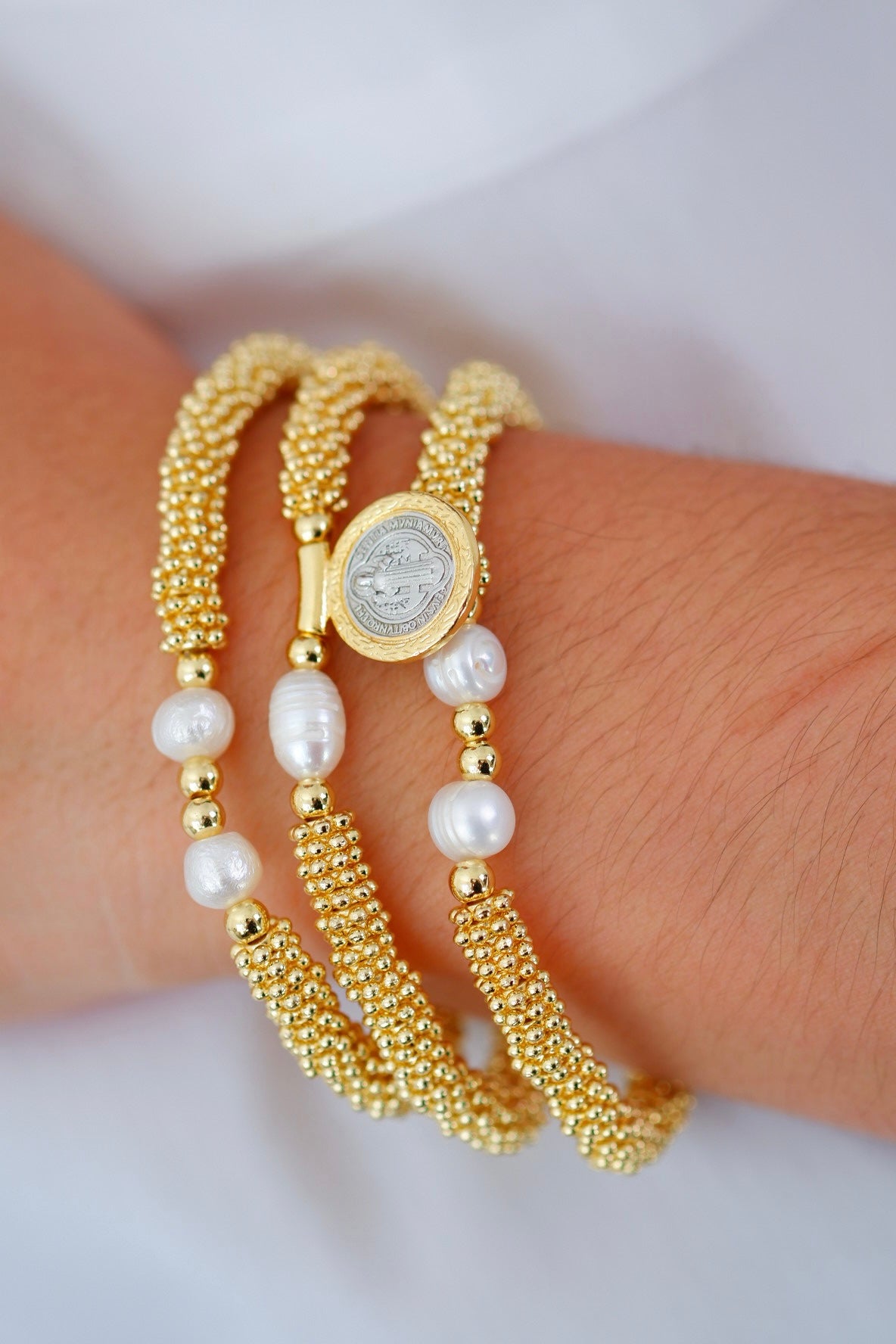 Set triple pulseras de San Benito 2