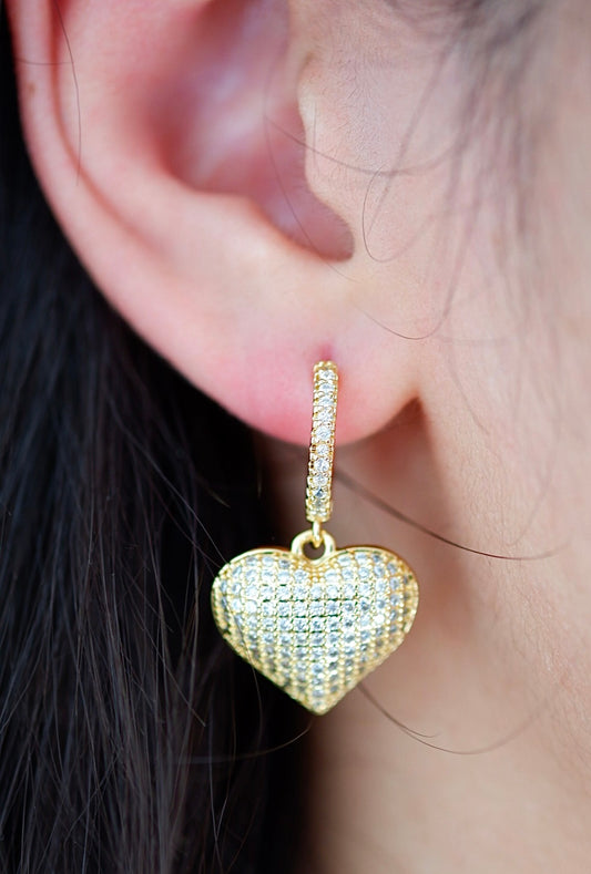 Aretes Golden Love