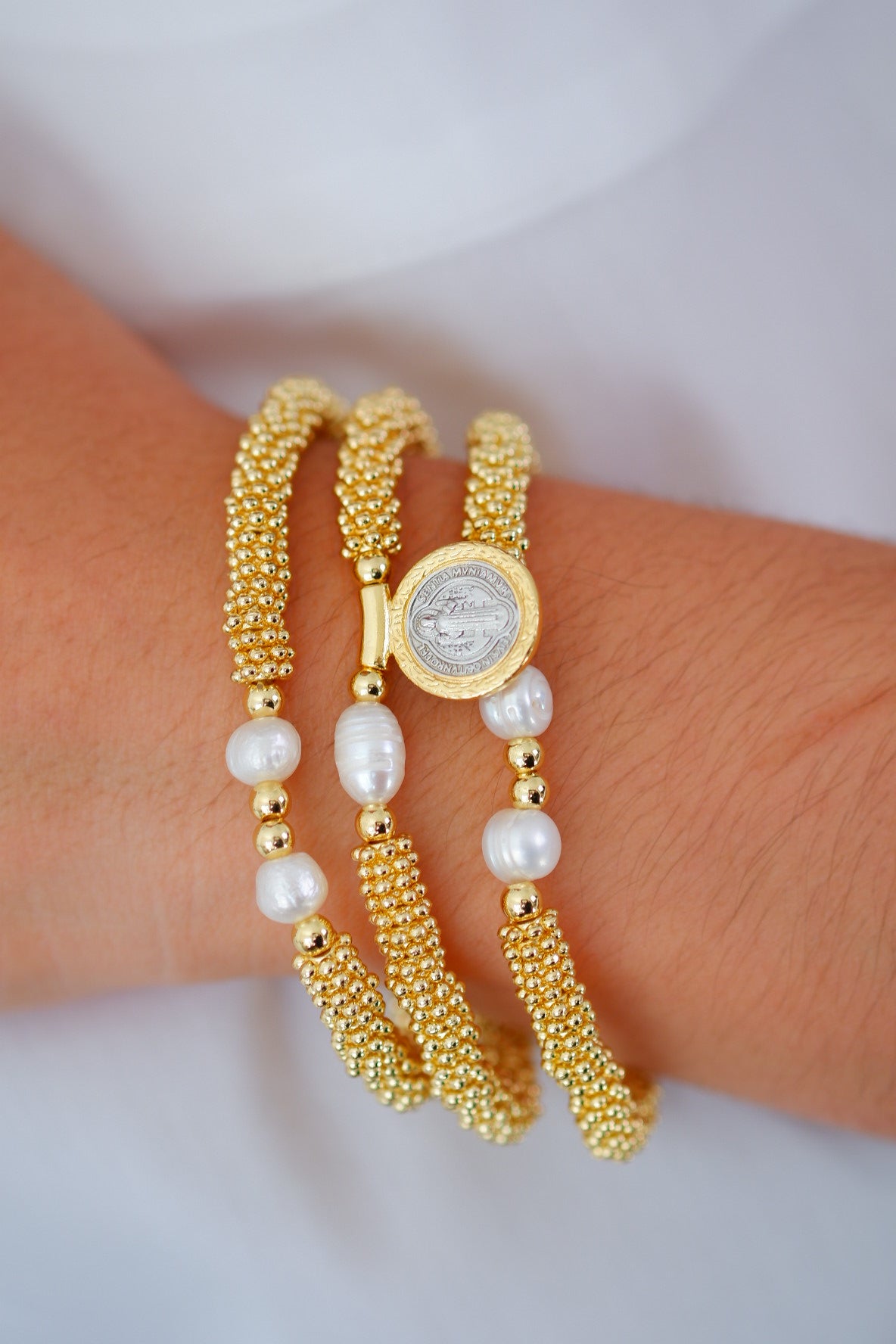 Set triple pulseras de San Benito 2