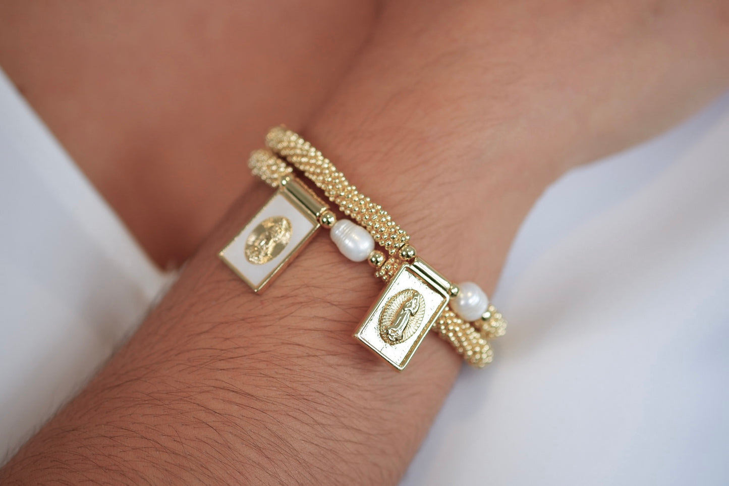 Set Doble Pulseras Virgen de Guadalupe
